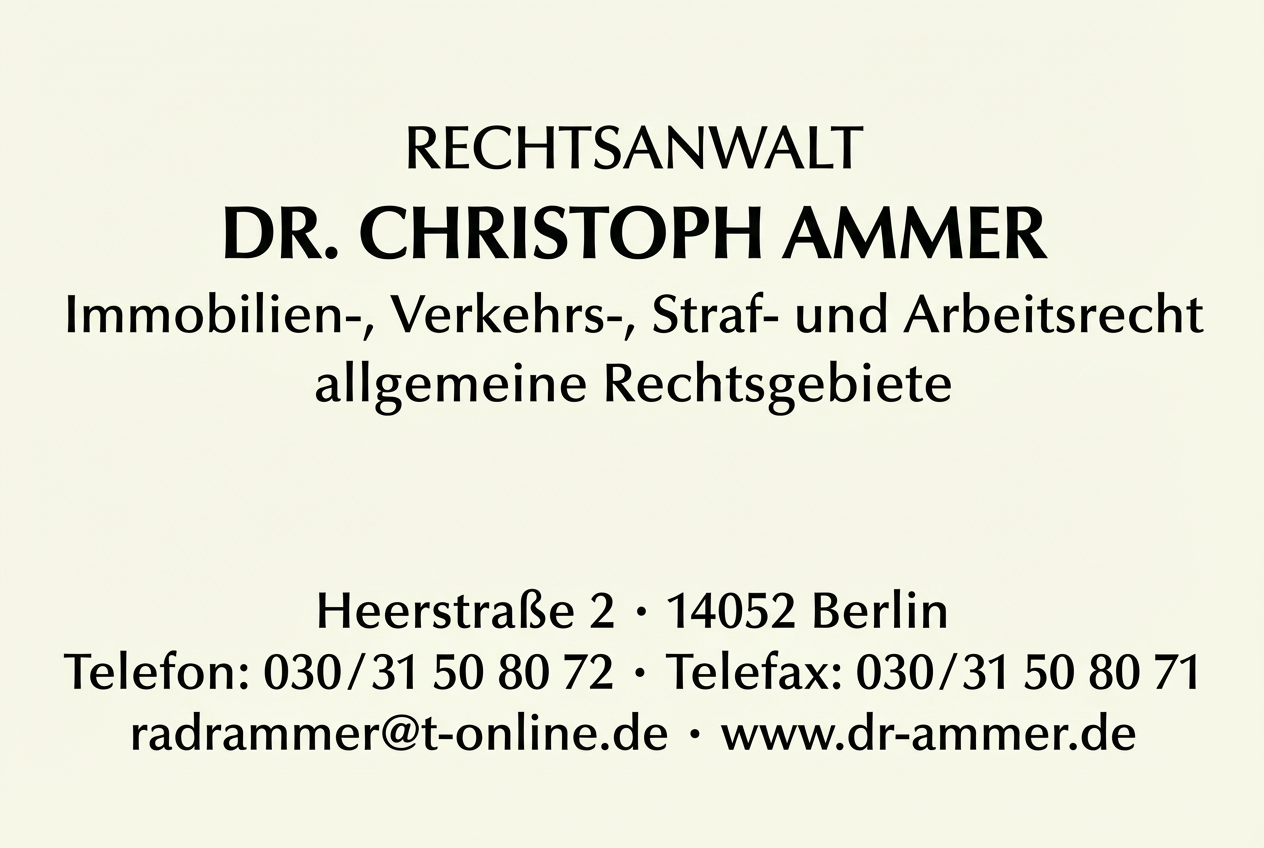 Visitenkarte Dr. Christoph Ammer
