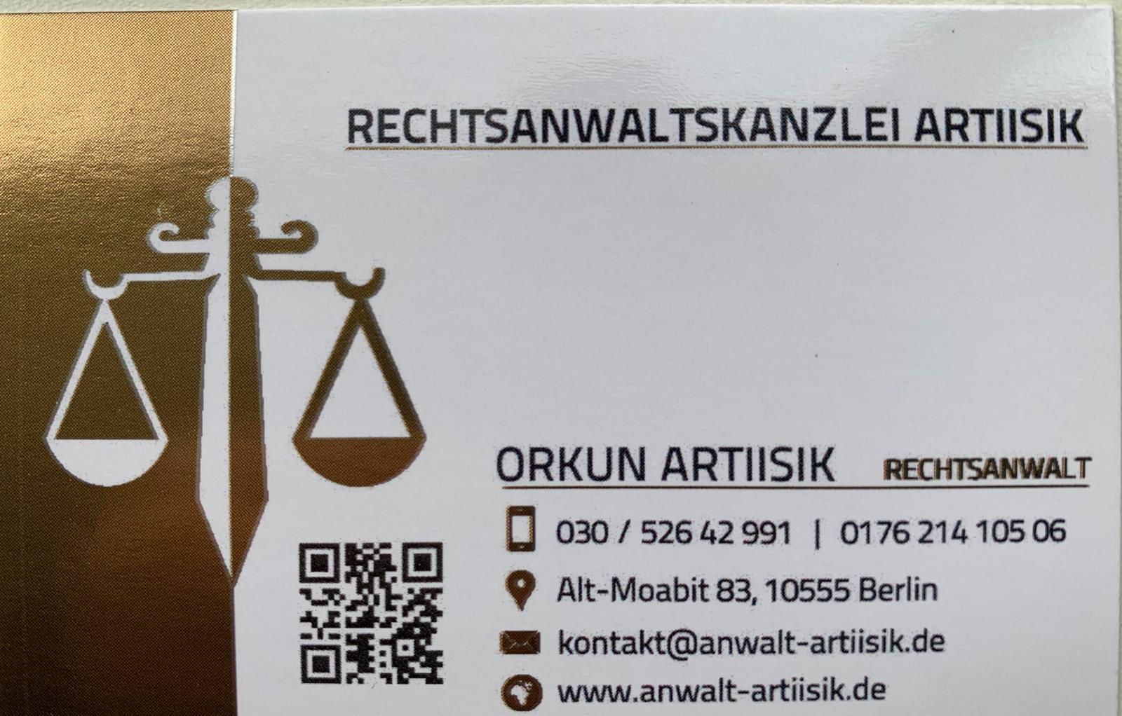 Visitenkarte Orkun Artiisik